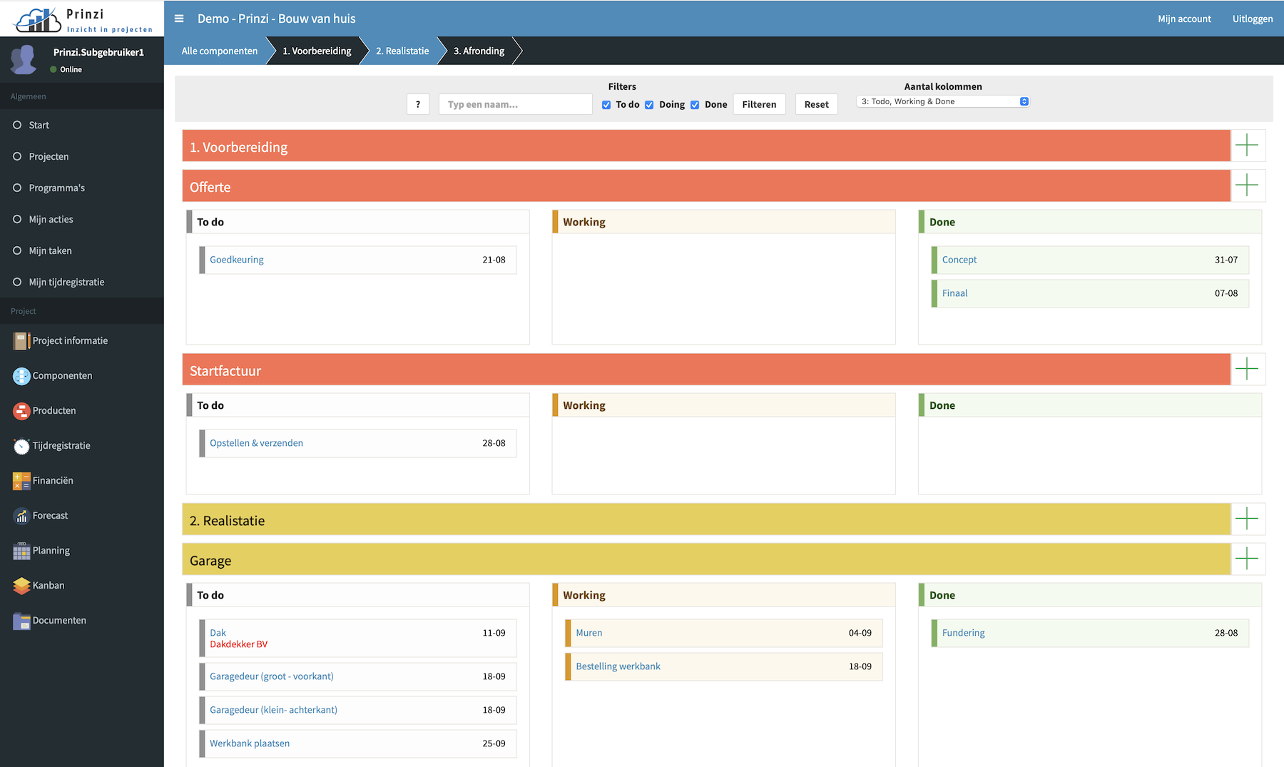 Kanban - Schermafdruk