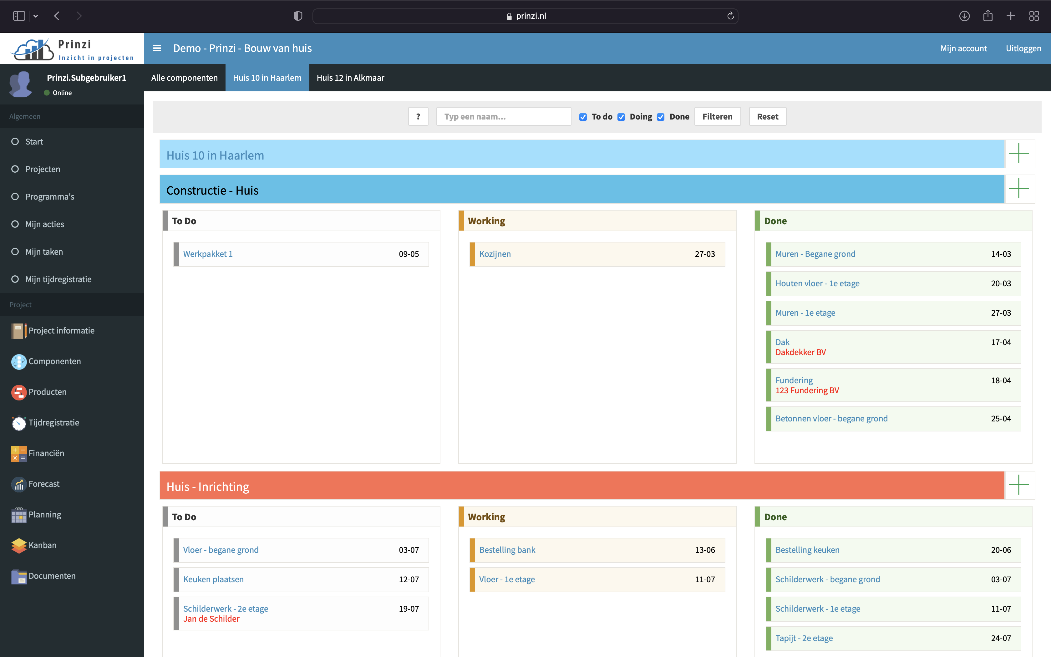 Kanban - Schermfdruk